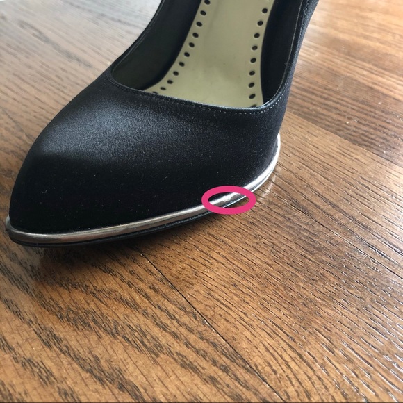 Stella McCartney Black & Metal Filigree Pumps - Picture 9 of 11